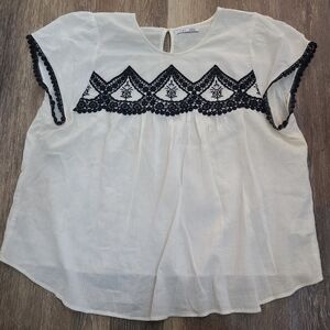 Dex Embroidered Flowy Top Womens Size 2x